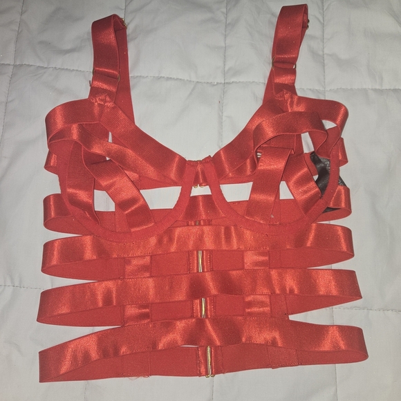 My Boo Vibrant Red Strappy Women's Bra Size S - Picture 1 of 4